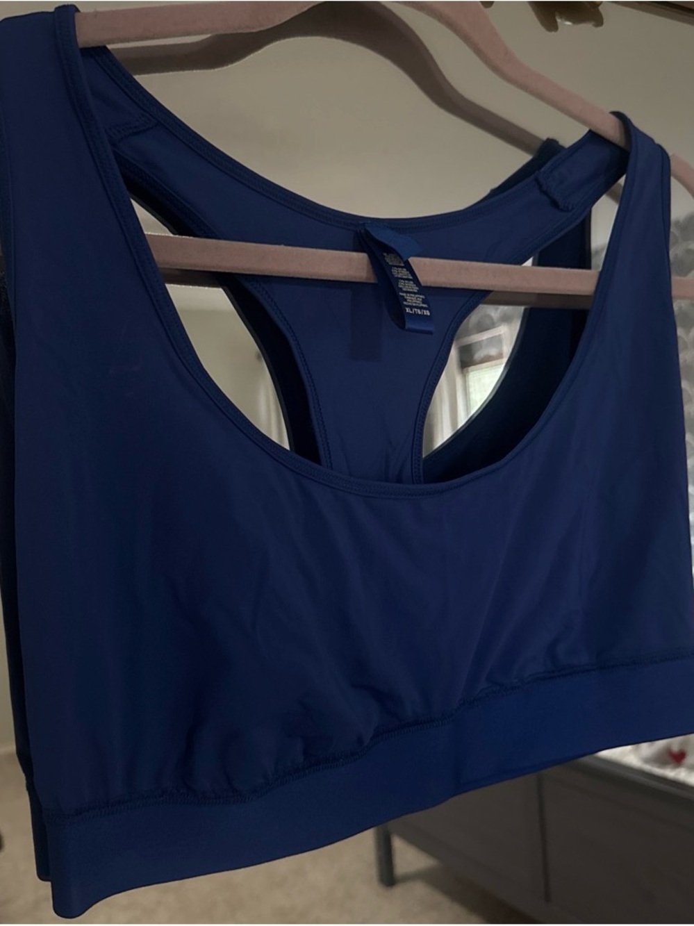 SKIMS Women's Navy Blue Racerback Sports Bra
